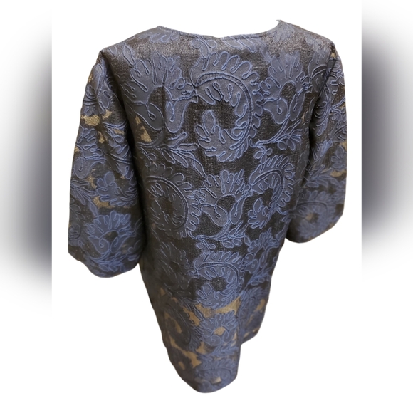 Saint John Couture Black and Blue Lace Jacket / Cape XL - Picture 5 of 8